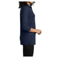 thumbnail image 3 of Yellow Rooster Women's Silk Touch ¾ Sleeve Polo Shirt Navy XL, 3 of 6