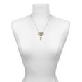 thumbnail image 3 of Delight Jewelry Rose Goldtone Crystal Initial - J - Multi-Colored Crystal Mom Charm Necklace, 3 of 5