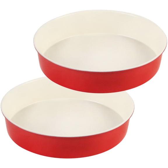 9 Inch Round Cake Pan Set of 2 - Nonstick Carbon Steel Round Cake Baking Pans  Dishwasher Safe, Durable for Large Layer Cakes, Birthday & Christmas Baking