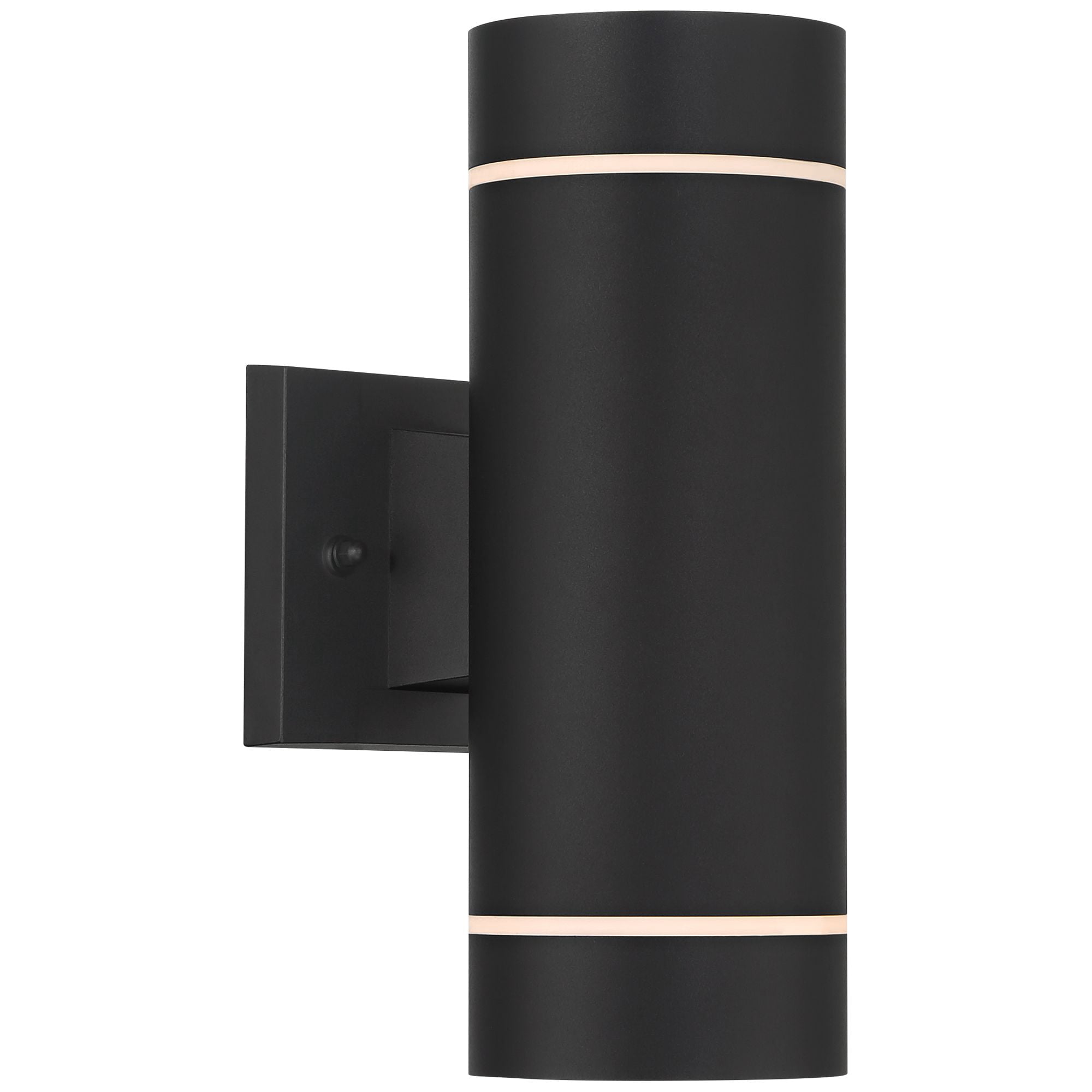 Possini Euro Design Wynnsboro 12" High Modern Outdoor Wall Light Fixture Mount Porch House Up/Down Set of 2 Black Aluminum