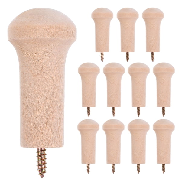 GOOHOCHY 12 ganchos de madera para colgar en la pared, ideales para abrigos, sombreros y toallas.