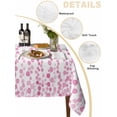 thumbnail image 2 of Pink Table Cloth, Waterproof Tablecloth for Rectangle Tables, Polka Dots Watercolor Abstract Art Reusable Washable Fabric Table Cover for Restaurant Kitchen Dining Tables 60"x84", 2 of 9