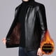 thumbnail image 2 of Chaqueta de cuero Chaqueta de cuero para hombre Abrigo casual para hombre Otoño e invierno Chaqueta de cuero para hombre, 2 of 4