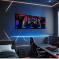 thumbnail image 2 of Erosebridal Red Blue Gaming Canvas Wall Art Living Room, Teens Gamepad Print Framed Wall Art Set of 3, Futuristic Cubes Bedroom Decor, 2 of 5