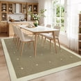 thumbnail image 3 of Garvee 8'x10' Modern Bordered Area Rug Geometric Carpet with Non Slip Backing, Contemporary Cross Motifs Dot Rug Washable Rug for Living Room Bedroom Home Decor, Yellow Brown, 3 of 10