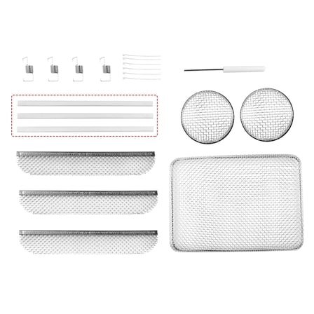 RVGUARD RV Flying Insect Screen Stainless Steel Mesh with Installation Tool and Silicone Rubber, Circular 2.8 Inch, 8.1 x 1.5 Inch, 8.5 x 6 x 1.3 Inch