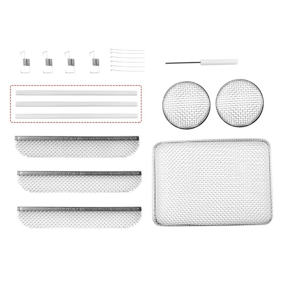 RVGUARD RV Flying Insect Screen Stainless Steel Mesh with Installation Tool and Silicone Rubber, Circular 2.8 Inch, 8.1 x 1.5 Inch, 8.5 x 6 x 1.3 Inch