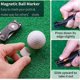 thumbnail image 3 of Herramienta de reparación de cuña de golf plegable con marcador de bola magnético y botón emergente con accesorio de herramienta de abolladuras bifurcada de metal para golfistas, negro JAMW Sencillez, 3 of 4