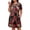 Pink-Leaf, variant on WellSize Plus Size Dresses For Women Summer Crew Neck Short Sleeve T Shirt Dress Casual Lace Sundresses with Pockets
