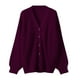 thumbnail image 4 of Cárdigan Suéteres para mujer Otoño Suéteres Moda Casual Manga larga Botón Sólido Damas Outwear Odeerbi ODB-5, 4 of 4