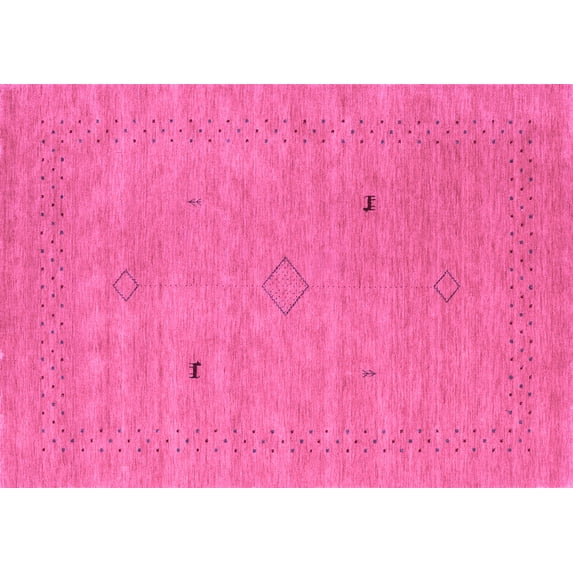 Ahgly Company Indoor Rectangle Abstract Purple Contemporary Area Rugs, 2' x 3'