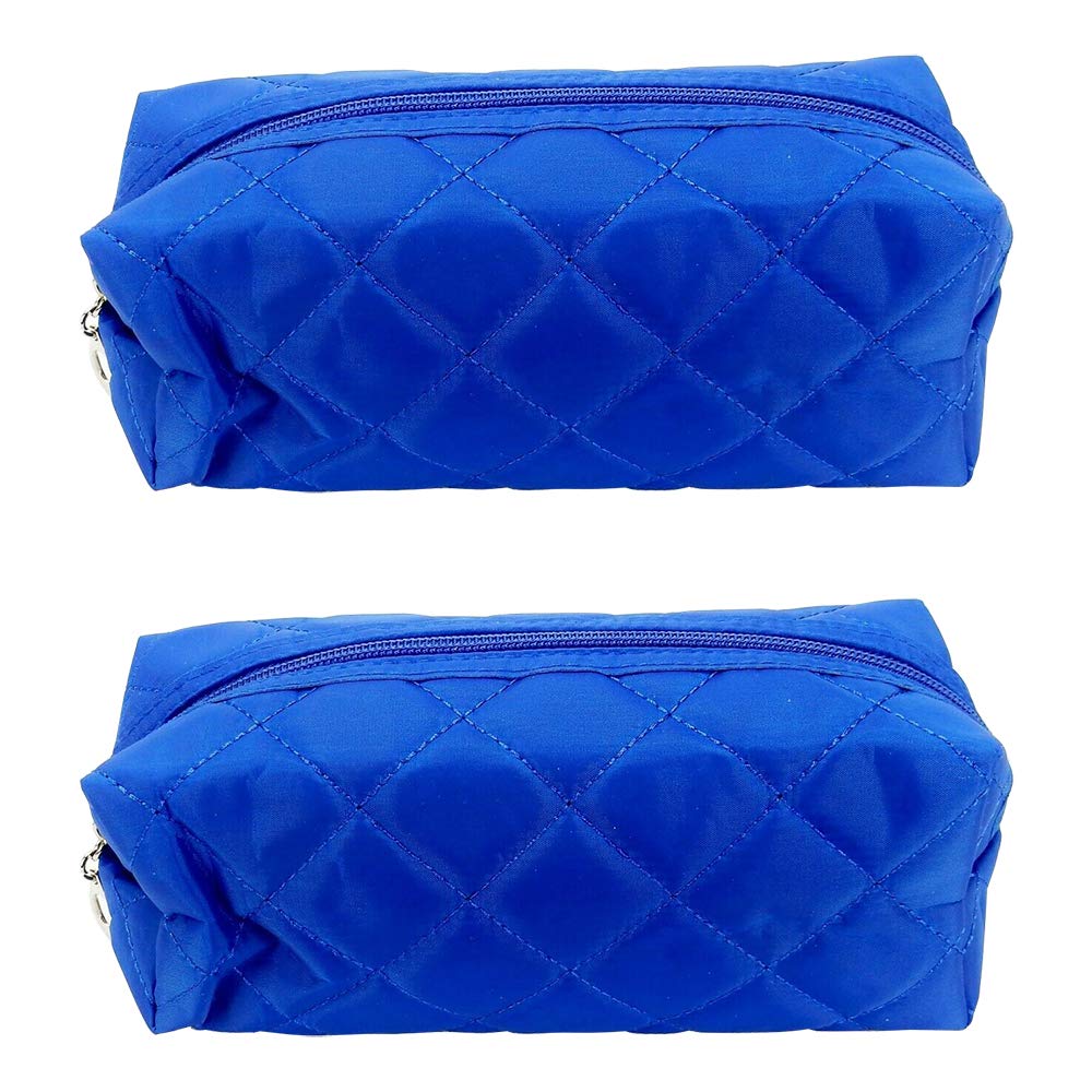 Quilted Cosmetic Bag MultiPurpose Zipper makeup Bag Pouch Cosmetic