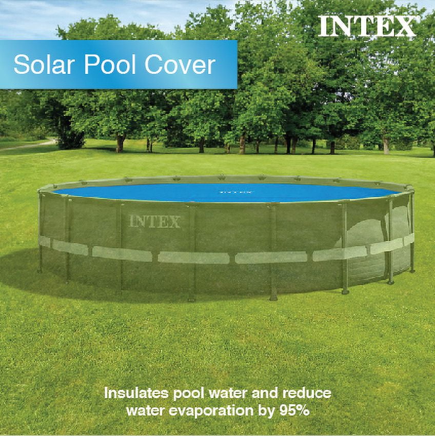 Intex 18 Foot Round Easy Set Blue Solar Cover for Swimming Pools Pool Cover Only
