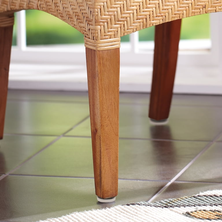 Adsamm 4-Pack Brown Plastic Furniture Glides With Nail - 20mm Diameter Round Floor Protectors For Chairs & Light Furniture