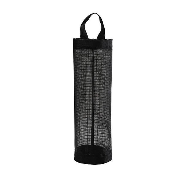 Organizador de bolsas de plástico para pared | Soporte de malla para cocina, baño y despensa | Dispensador de bolsas de basura colgante con apertura elástica para fácil acceso
