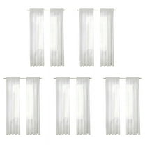 Window White Sheer Curtains 108 Inches Long 10 Panels Clear Basic Rod Pocket Panel