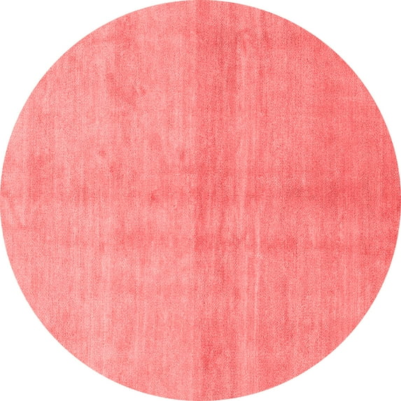 Ahgly Company Indoor Round Abstract Red Modern Area Rugs, 8' Round