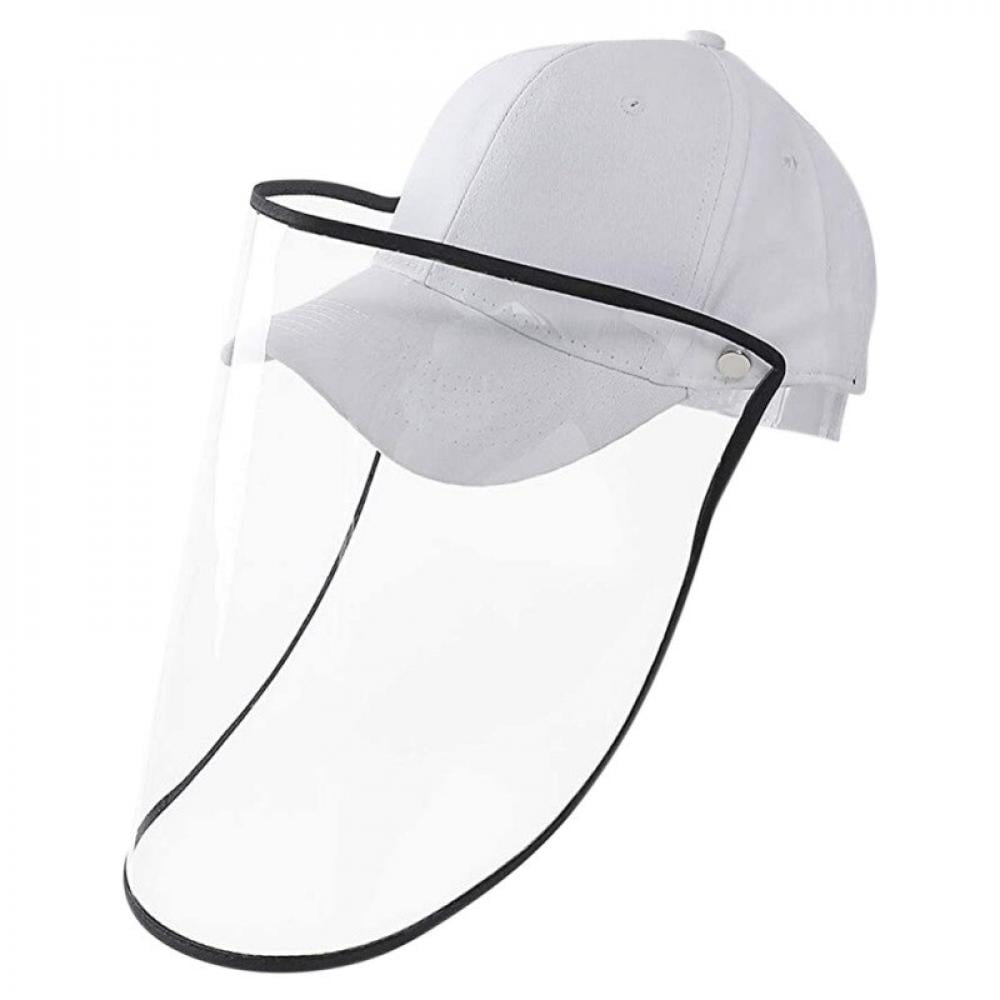 New Reusable Full Face Protective Shield Clear Sun Hat Saliva-proof Anti-fog Cap 