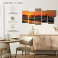 thumbnail image 4 of Elephant Stock Folly Beach Wall Art - Horizontal Multi Panel Canvas - Living Room Wall Decor - Beach Multi Panel - Orange And Blue Decor - 49" x 24", 4 of 4