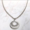 thumbnail image 3 of Collar largo redondo de plata Wmkox8yii con diamantes para mujer, 3 of 9