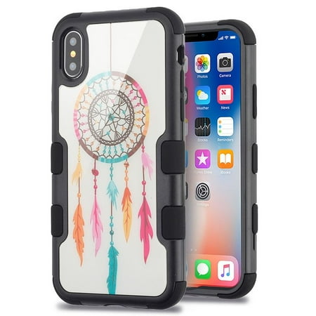 Iphone X Case Screen Protector By Insten Tuff Dreamcatcher Dual Iphone X Case Screen Protector By