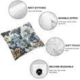 thumbnail image 4 of COMIO Chinoiserie Pillow Cover Vintage Blue Flower Throw Pillow Covers Spring Summer Floral Outdoor Pillow Cases Cushion Covers for Couch Sofa Bedroom Chinoiserie Decor,2 pcs White, 4 of 6