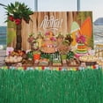 thumbnail image 5 of Vjnyvs Grass Table Skirts Hawaiian Table Decorations Party Grass Table Cloths Tropical Table Cover for Summer Beach Garden, 5 of 7