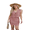Pink, variant on LYMAYTER Women's Summer Crochet Outfit Set V-Neck Top & Skirt 2-Piece Breathable Vacation S-XL