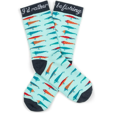 

I d Rather Be - Funny Socks Novelty Gifts For Men Women and Teens Fishing