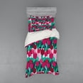 thumbnail image 1 of Ambesonne Floral Bedding Set 3 Pcs, Abstract Tulips Flowers, Twin, Jade Green and Red, 1 of 3
