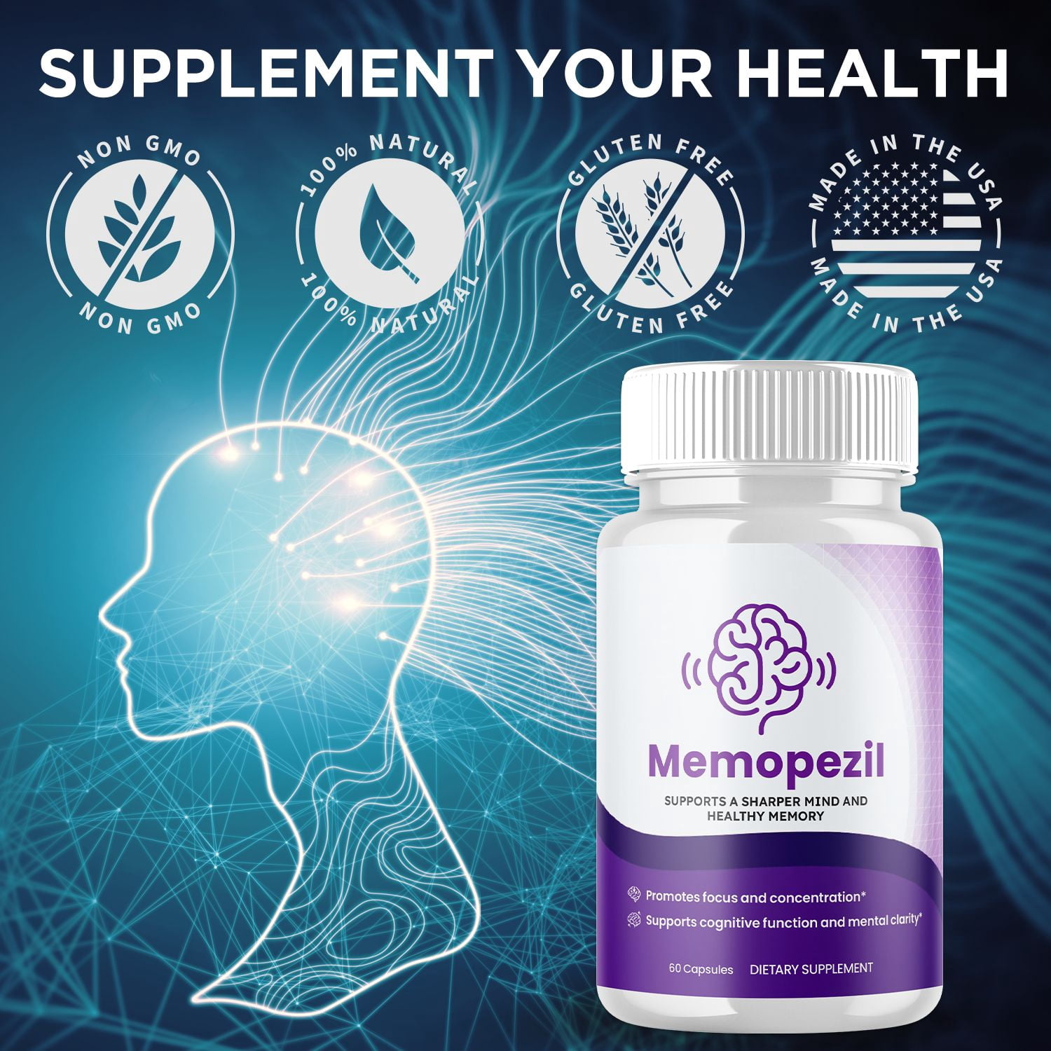 Memopezil 300 Capsules | Skin health for health food stores - Walmart  Business Supplies
