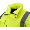 thumbnail image 2 of Stark USA Hi Vis Safety Bomber for Men - Waterproof, Reflective ANSI Class 3 Winter Rain Jacket with Detachable Hood, XX-Large, 2 of 7