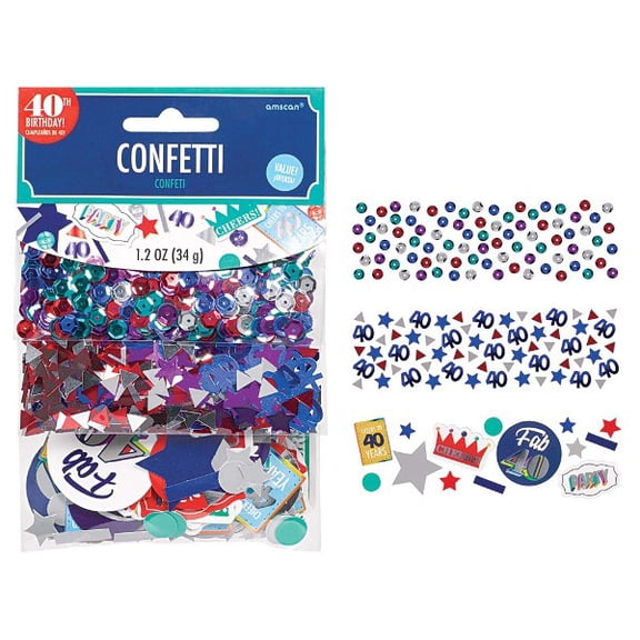 Over the Hill 'Here's to 40' Confetti Value Pack (1.2oz)