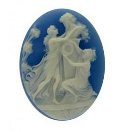 40x30mm Ladies at The Altar Oval Fashion Cameo