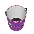 thumbnail image 3 of Goofa Peace Love and Dove Flower Power Printed Circular Hamper,Laundry Basket with Handles,Storage Baskets Foldable,Large Capacity Laundry Hamper-Medium, 3 of 8