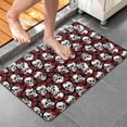 thumbnail image 4 of Black Skull Rose Pattern Bathroom Rugs Mat,Non Slip Microfiber Bathroom Rug,Rubber Backing,Soft Bathroom Mats for Bathroom Floor,Tub and Shower,20x32in(50x80cm), 4 of 5