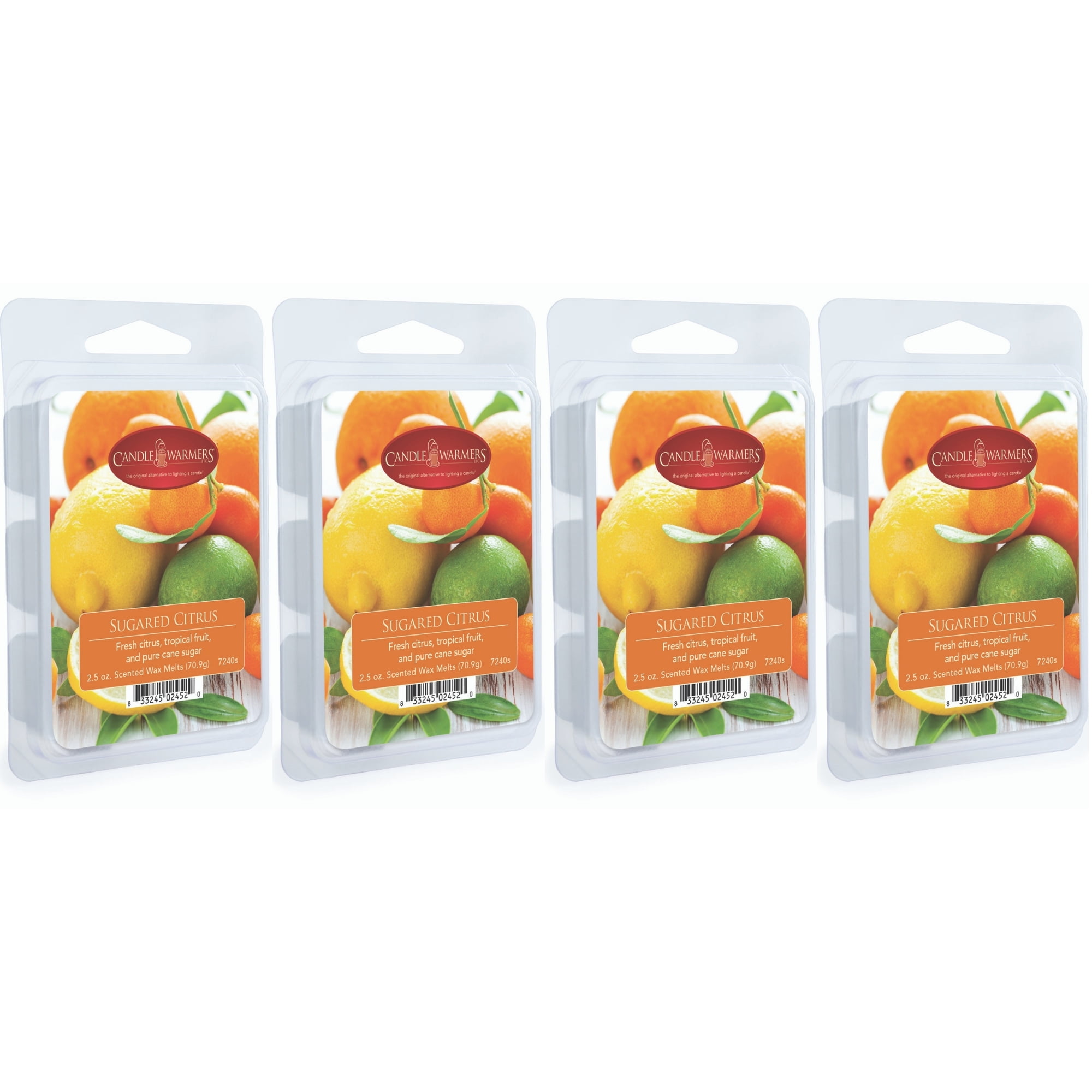 Sugared Citrus Scented Wax Melt Tarts, Pack of 4