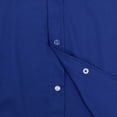 thumbnail image 6 of Coevals Club Mens Pearl Snap Solid Western Cowboy Button-Up Dress Long Sleeve Work Shirts,Blue,Medium, 6 of 7