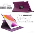 thumbnail image 4 of ZHAOCHENG (Púrpura) Funda para iPad 9.7 2018 2017 / iPad Air 2 - Funda protectora con soporte giratorio de 360 grados con activación automática para iPad de 9,7 pulgadas (6.a generación, 5.a generació, 4 of 5