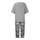 thumbnail image 5 of Conjunto de tops y pantalones de manga corta con cuello redondo y estampado para mujer Wmkox8yi  bvn1612, 5 of 8