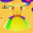 thumbnail image 2 of Toimothcn Robe pour Fillettes Manches à Volants Carnaval Paillettes Colorées Robe en Tulle Douce Respirante Ample Robes de Princesse d'Été Confortables Robe d'Été pour Enfants, 2 of 5