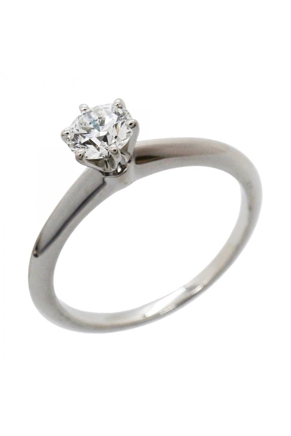Pre-Owned Tiffany & Co. Solitaire Ring, 1PD (One Diamond), Pt950 Platinum, 0.55ct Diamond, Size...