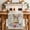 Off-white, variant on Bunny Easter Table Runner - 70 Inch Long Spring Floral Pastoral Rabbits Rustic Cotton and Linen Blended Dress Scarves Farmhouse Table Runner for Kitchen Dining, Coffee Table, 13" x 70"