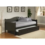 Hillsdale Furniture Staci Wood Twin Daybed with Trundle, Black