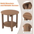 thumbnail image 4 of SSyao Adirondack Side Table, 18" Double Outdoor Side Table, Poly Lumber end Table, Weather Resistant for Indoor, Patio, Pool, Porch, Backyard-Teak, 4 of 7