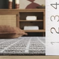 thumbnail image 5 of SAFAVIEH Montauk Elwyn Checkered Cotton Area Rug, Black/Ivory, 6' x 9', 5 of 11