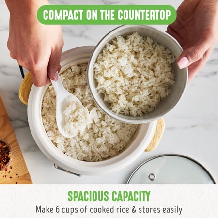 GREENLIFE 3 CUP NON STICK ELECTRIC RICE COOKER, QUARTZ GREY