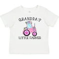thumbnail image 3 of Inktastic Grandpa's Little Farmer Pink Tractor and Flowers Boys or Girls Baby T-Shirt, 3 of 5