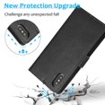 thumbnail image 3 of Funda tipo cartera de PU con tapa para iPhone X/XS, estilo empresarial, con cordón, ranuras para tarjetas, función atril, compatible con carga magnética, a prueba de caídas, protección total., 3 of 5