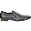 BRAVO Men Dress Shoe KLEIN-3 Loafer Shoe Black with Leather Lining 7.5 D(M) US